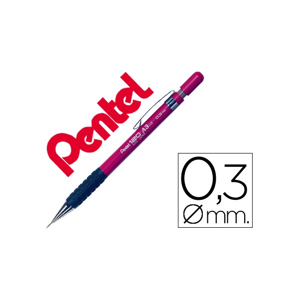 Lapiseira pentel a313 03 mm vermelha