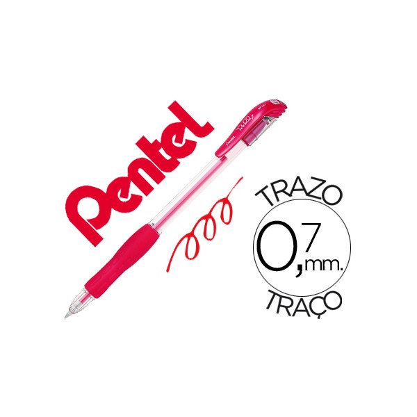 Esferografica pentel bp107 rolly vermelho