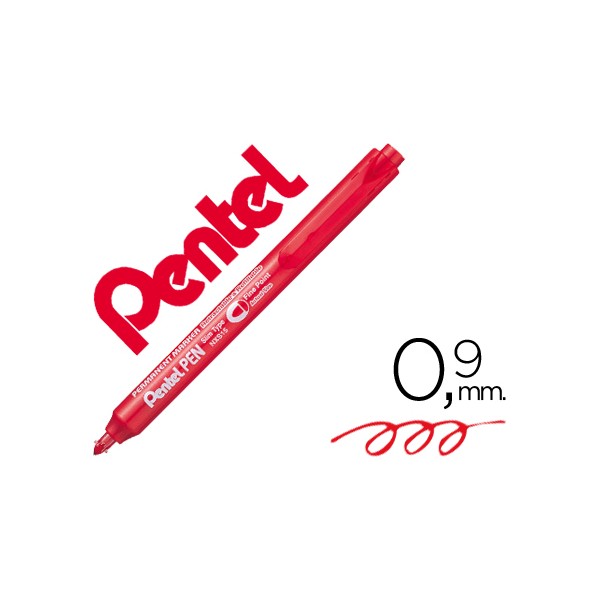 Marcador pentel nxs15 permanente retratil 45 mm vermelho