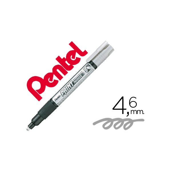 Marcador pentel mmp20 paint vidro e plastico prata