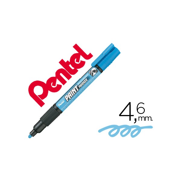 Marcador pentel mmp20 paint vidro e plastico azul ceu