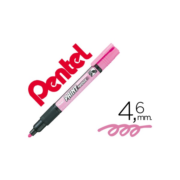 Marcador pentel mmp20 paint vidro e plastico rosa