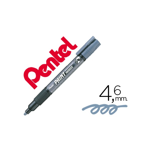 Marcador pentel mmp20 paint vidro e plastico cinza