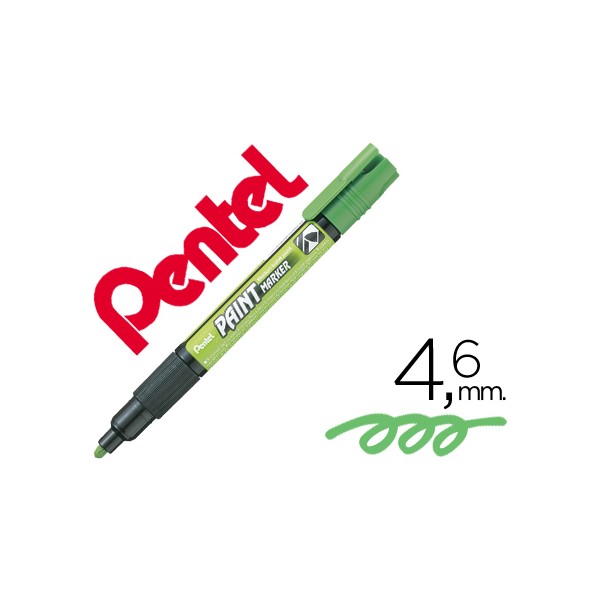 Marcador pentel mmp20 paint vidro e plastico verde lima