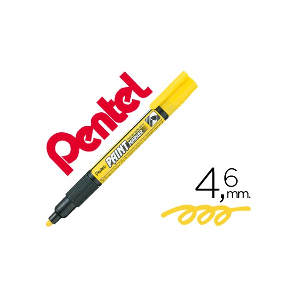 Marcador pentel mmp20 paint vidro e plastico amarelo