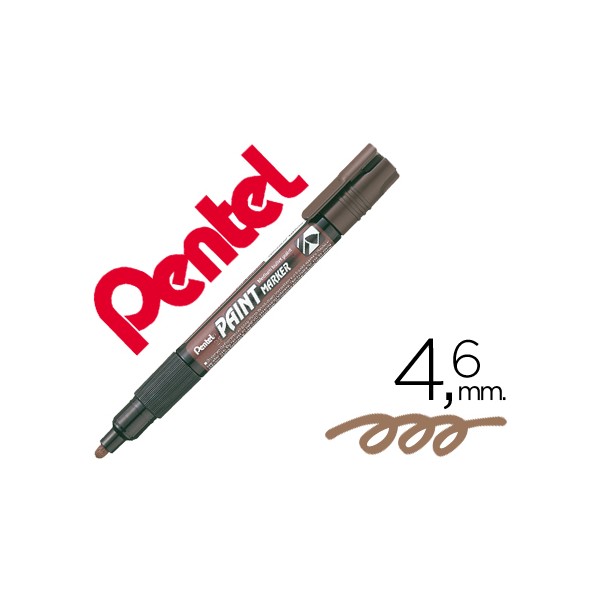 Marcador pentel mmp20 paint vidro e plastico castanho