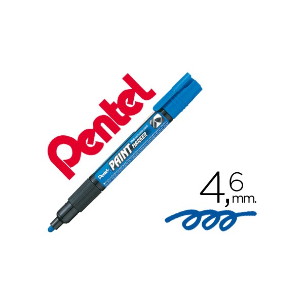 Marcador pentel mmp20 paint vidro e plastico azul