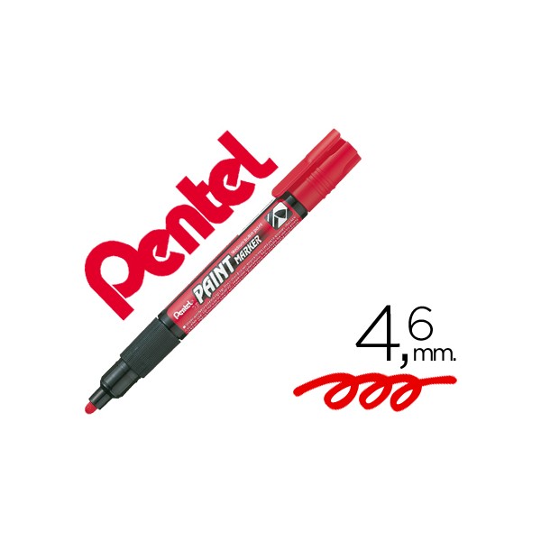 Marcador pentel mmp20 paint vidro e plastico vermelho