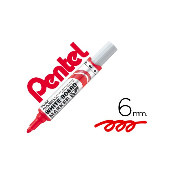 Marcador pentel mwl5m quadro br maxiflo vermelho