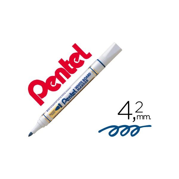 Marcador pentel mw85 quadros brancos 42 mm azul