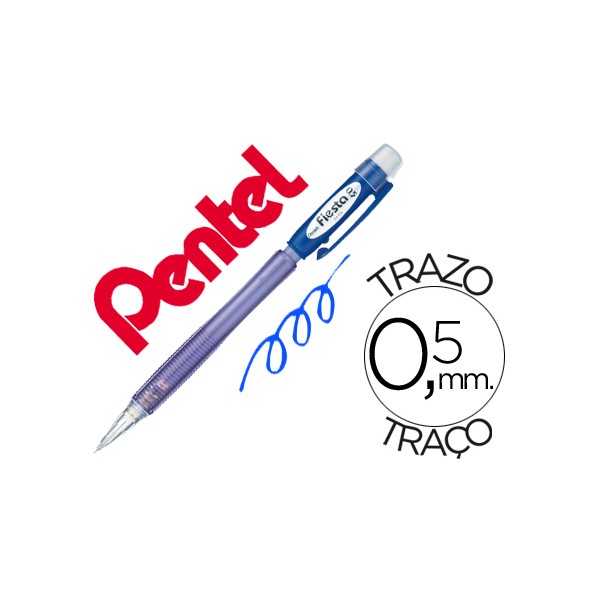 Lapiseira pentel ax105 fiesta 05 mm azul