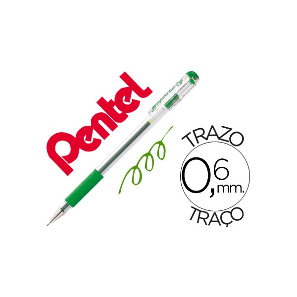 Roller pentel k116 gel grip verde