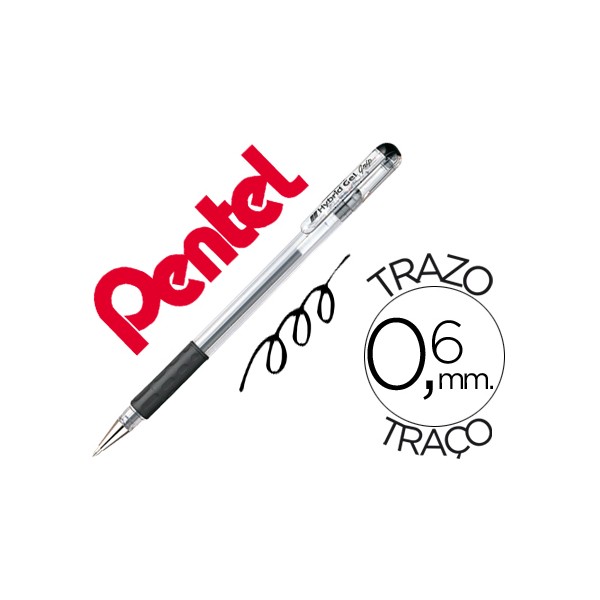 Roller pentel k116 gel grip preto