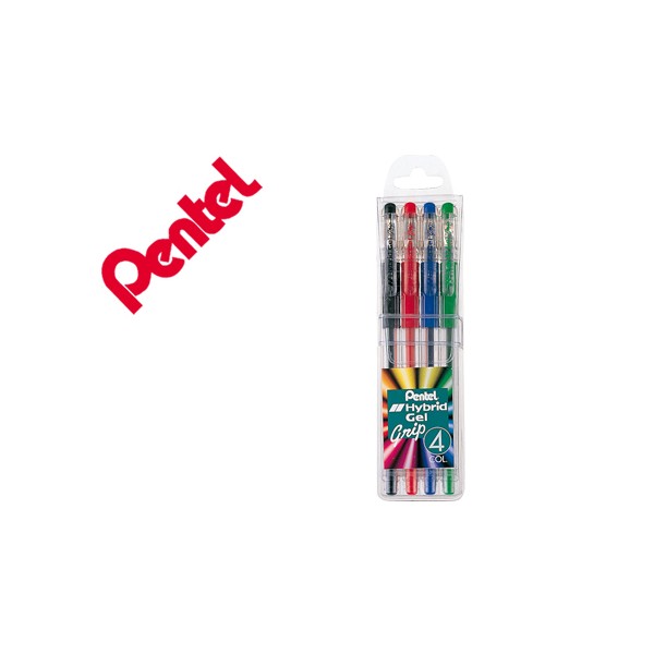 Roller pentel k116 gel grip pack c 4 unidades