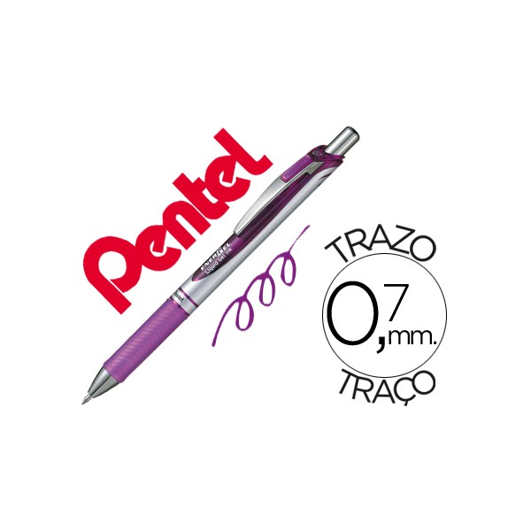 Roller pentel bl77 07 mm energel rectractil violeta