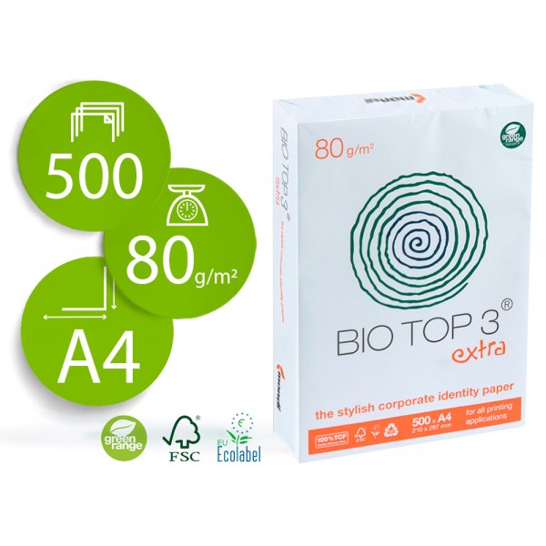 Papel fotocopia biotop extra ecologico din a4 embalagem de 500 folhas