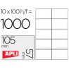 Etiquetas adesivas apli din a4 105x57 mm