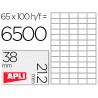 Etiquetas adesivas apli 1283 formato 38x212mm fotocopiadora laser tinteirocaixa com 100 folhas din a4