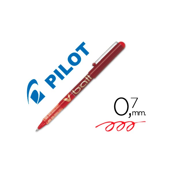 Marcador pilot roller v ball vermelho 07 mm