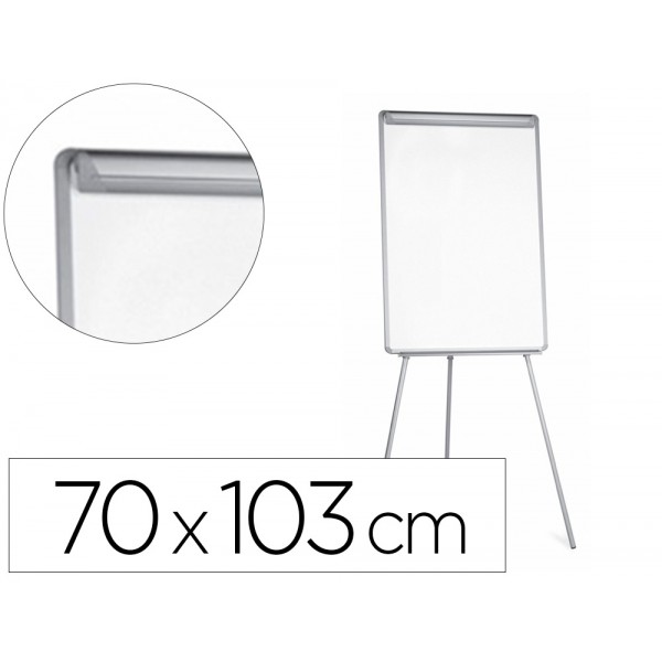 Quadro branco q connect com tripe 95x65 cm lacado magnetico