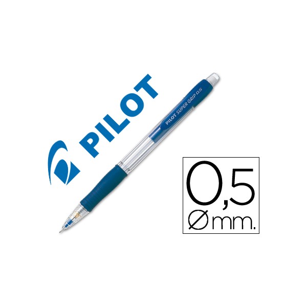 Lapiseira pilot super grip azul 05 mm com grip