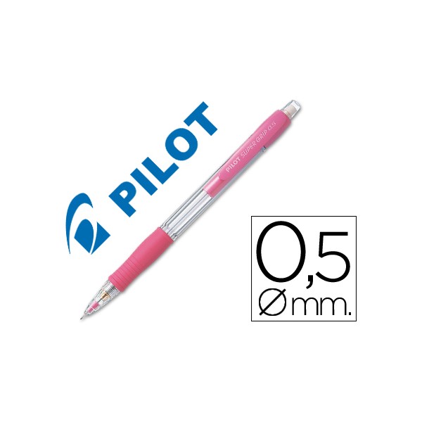 Lapiseira pilot super grip rosa 05 mm com grip