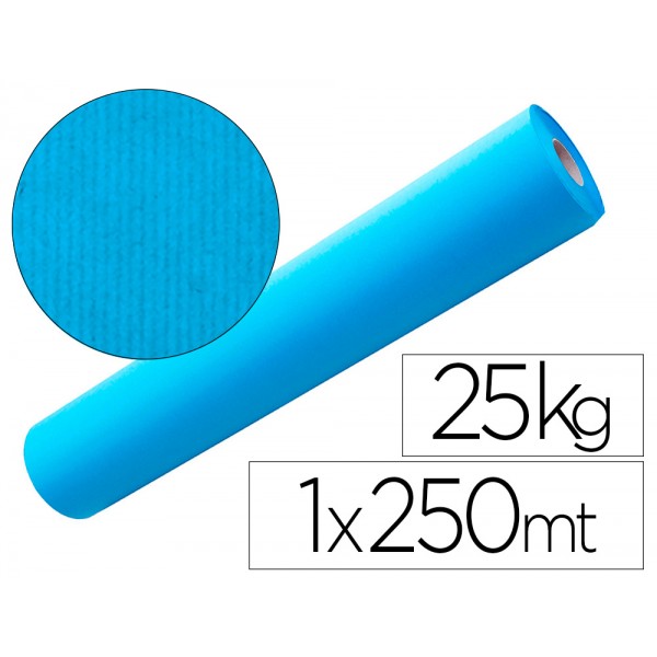 Papel kraft azul 100x250 mt 25 kg