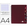 Caderno espiral liderpapel executive 100 fls a4 bordeaux quad