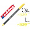 Marcador edding 1200 ponta de fibra redonda traco 1 mm n65 amarelo neon