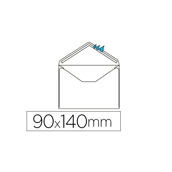 Envelope liderpapel minimo normalizado branco 95x145mm engomado pack de 500 unidades