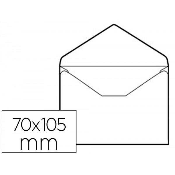 Envelope liderpapel cartao de visita branco 70 x 105 mm engomado pack de 100 unidades