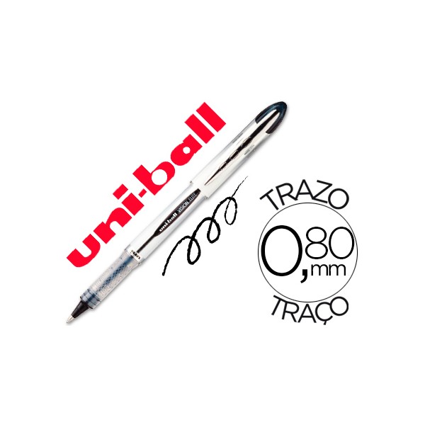 Marcador uni ball roller ub 200 vision preto 08 mm