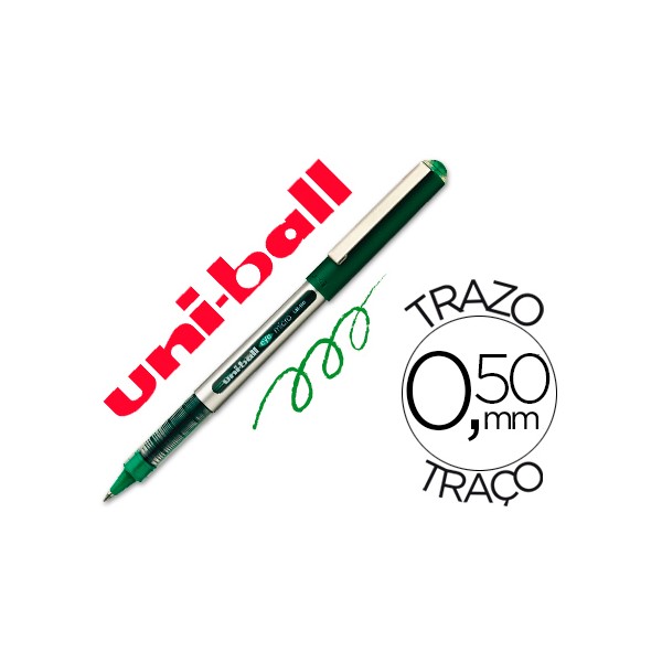 Marcador uni ball roller ub 150 micro eye verde 05 mm