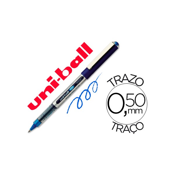 Marcador uni ball roller ub 150 micro eye azul 05 mm