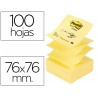 Bloco de notas adesivas post it amarelo 76 x 76 mm