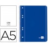 Caderno espiral liderpapel capa azul 80 f din a5 liso