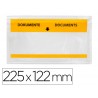 Envelope autoadesivo q connect porta documentos multilingue 225x122 mm janela transparente pack de 100 unidades