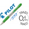 Esferografica pilot super grip verde claro retratil com grip tinta base de oleo