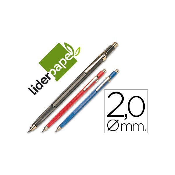 Lapiseira liderpapel retratil com clip 2mm cores sortidas