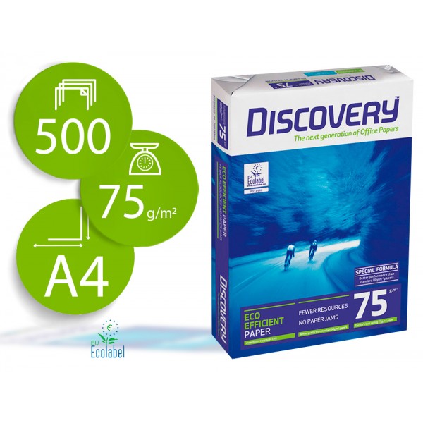 Papel fotocopia discovery din a4 pack 500 folhas 75 gr