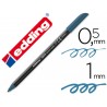 Marcador edding 1200 ponta de fibra redonda traco 1 mm n17 azul aco