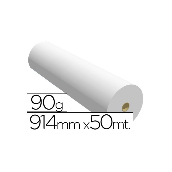 Papel reprografia 90 gr 914 mm x 50 mt