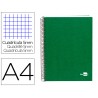 Caderno espiral liderpapel paper coat 160 folhas a4 quadriculado verde