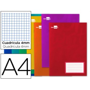 Caderno escolar liderpapel 32 folhas din a4 quadriculado 4mm