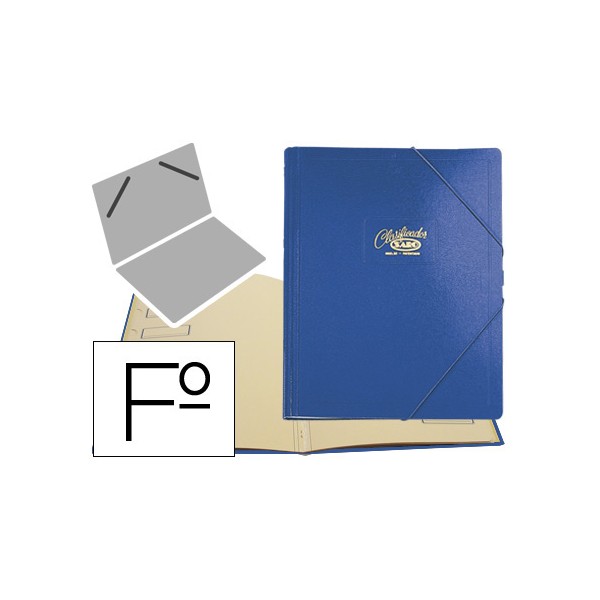 Pasta classificadora saro cartao compacto folio com 12 departamentos azul