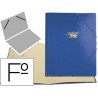 Pasta classificadora saro cartao compacto folio com 12 departamentos azul