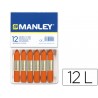 Lapis de cera manley 12 unidades laranja