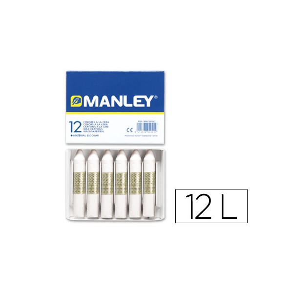 Lapis de cera manley 12 unidades branco