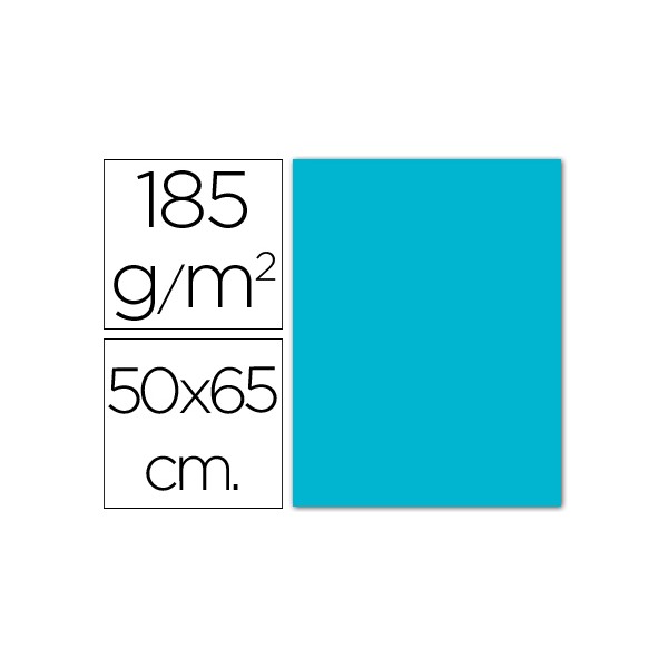 Cartolina guarro 50x65 cm 185 gr azul turquesa