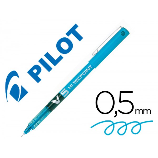 Marcador pilot ponta fina v 5 azul claro 05 mm